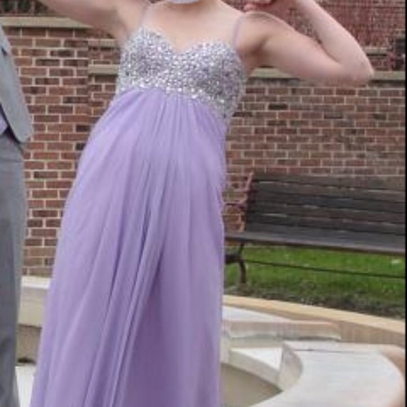 Lavender / Light Purple Floor Length Prom Dress - Picture 1 of 3